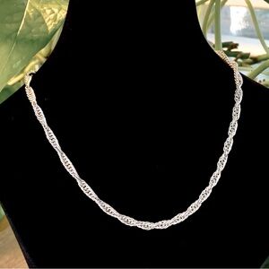 Milor Italy Sterling Silver Twist Chain Necklace, 20”